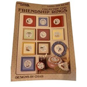 Leisure Arts Friendship Rings Cross Stitch Design Leaflet Pattern Book 452
